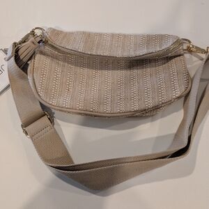 Jen And Co Beige Textured Women's Bag